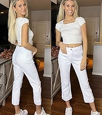 straight leg cropped jeans