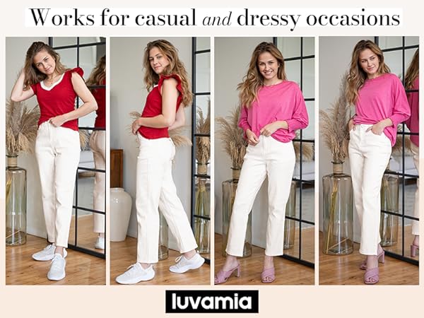 white jeans pants for women