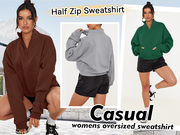 half zip sweatshirt