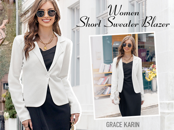 women sweater blazer