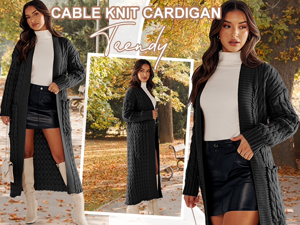 cable knit cardigan