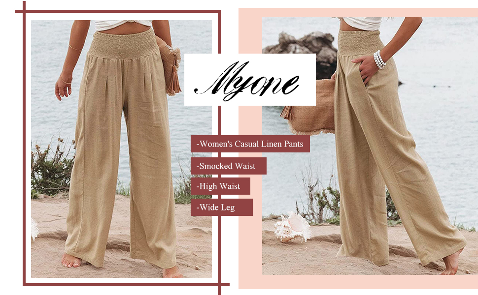 Cotton Linen Wide Leg Lounge Pants