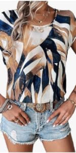 Graphic Blouse Tunic Tops