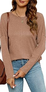 long sleeve tops for women dressy casual