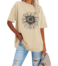 Womens oversized tee shirts