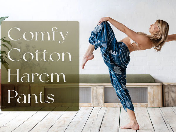 Cotton harem pants