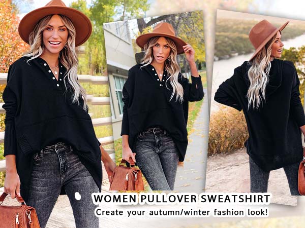 Women Pullover Sweatshirt