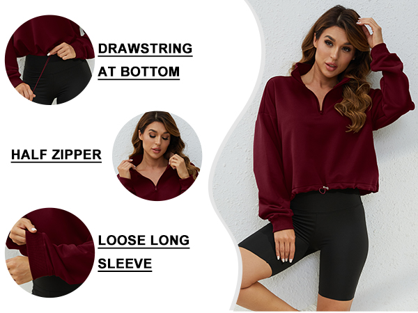 half zip sweatshirt