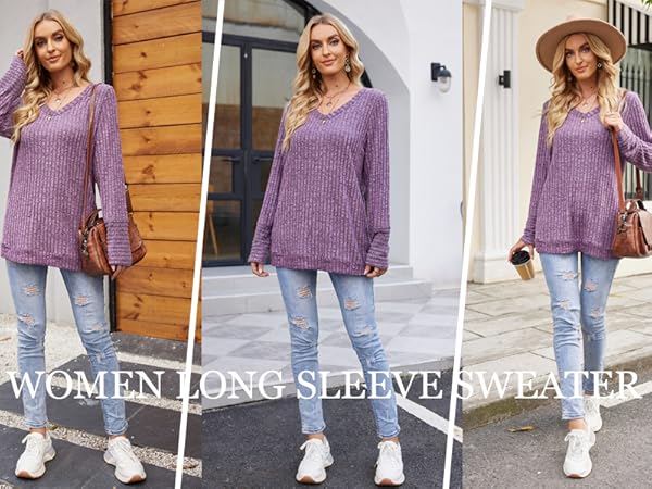 oversized tops for women long sleeve