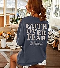 Faith Over Fear Women Oversized Tshirt