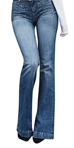 Bell Bottom Jeans for Women Flare Jeans High Waisted Wide Leg Bootcut Jeans