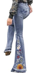 Bell Bottom Jeans for Women Flare Jeans High Waisted Wide Leg Bootcut Jeans