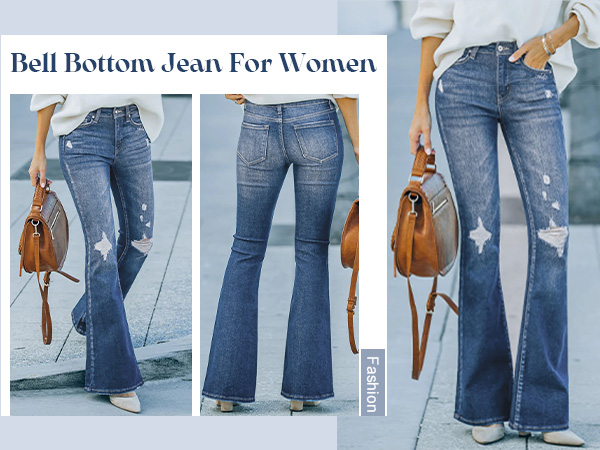 high rise flare jeans for women