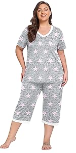 womens plus size pajama sets