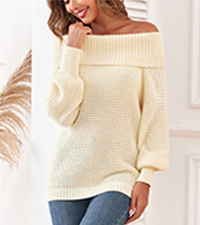 off shoulder sweater