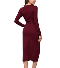 long sleeve midi dress formal womens midi ribbed maternity dress long sleeve ruched bodycon dress