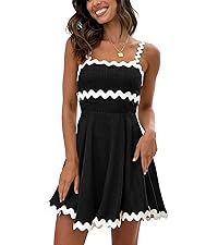 black dress for women 2024 mini dress ric rac dress casua dress for women party dress for women