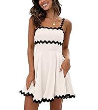 white dress for women 2024 mini dress ric rac dress casua dress for women party dress for women