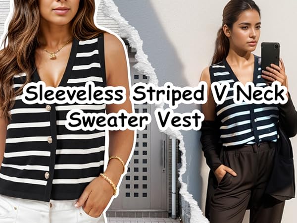 Classic black and white striped