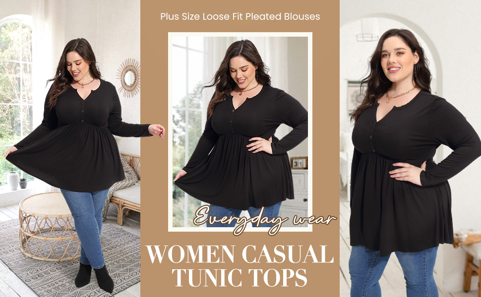 plus size tunic tosps