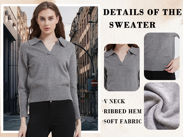 women v neck sweater