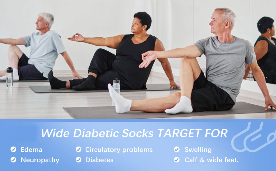 Wide Diabetic socks