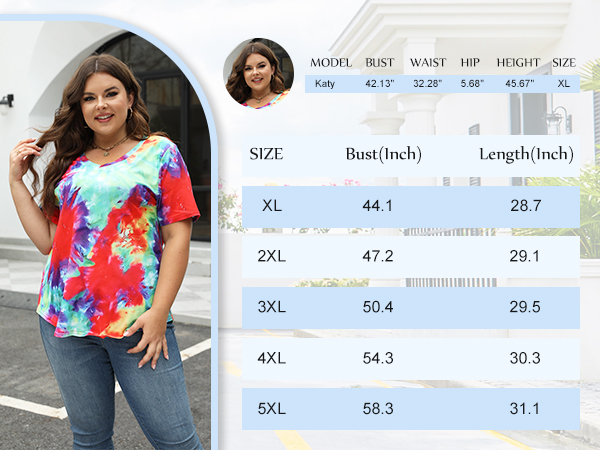 casual plus size v neck tops