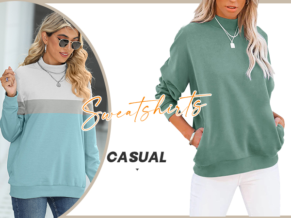 Women&#39;s Casual Long Sleeves Sweatshirt Tops