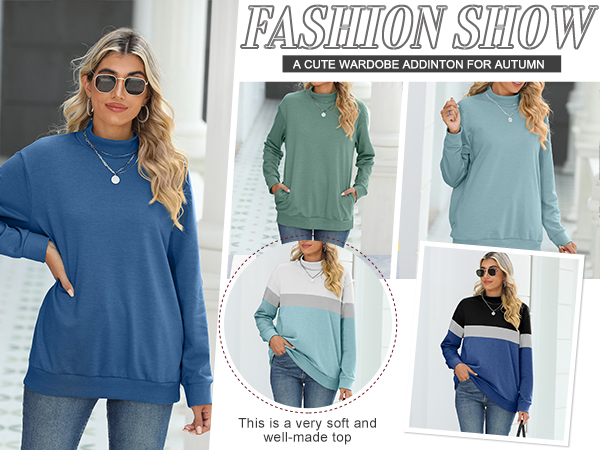 Women''s Casual Long Sleeves Sweatshirt Tops