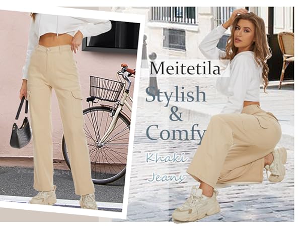 Khaki pants for women/ Cargo jeans for women