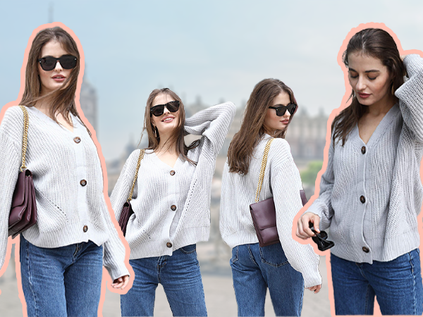 Womens Long Sleeve Cable Knit Long Cardigan Open Front Button Sweater Outerwear