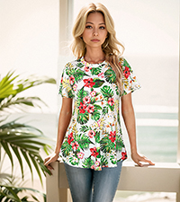 casual floral print tunics for leggings