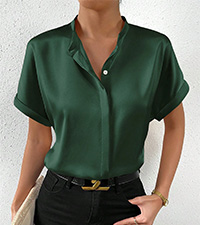 Silk Blouses for Women Office Work Shirts