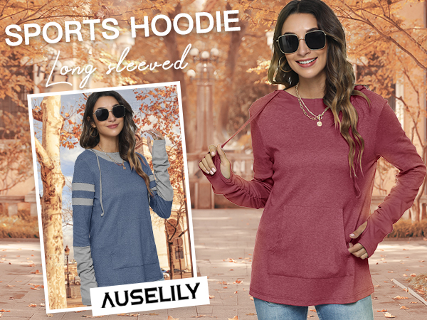 hoodies with thumb holes for women