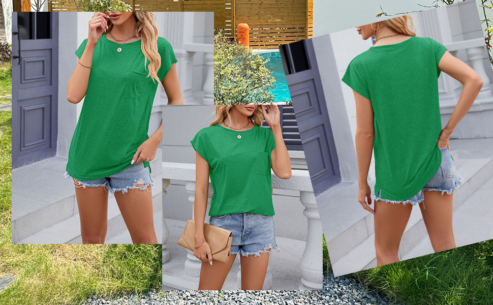 green tunic top