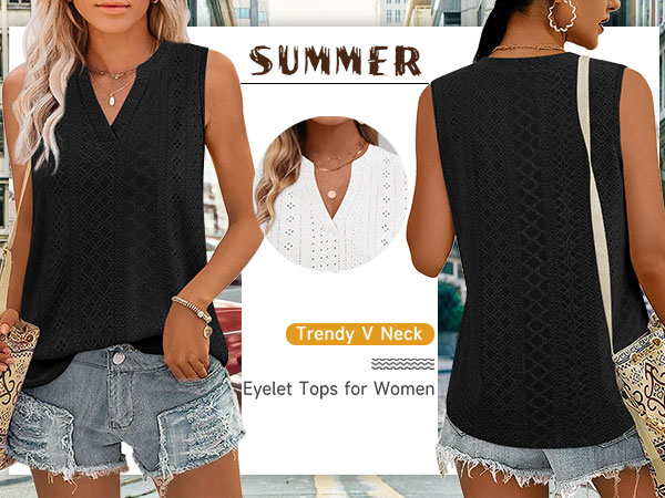 eyelet tops for women