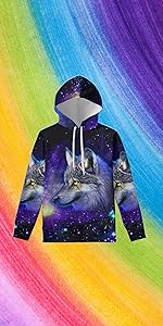 galaxy wolf pullover