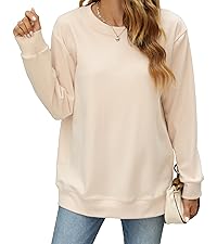 women long sleeve round neck sweatshirt without hooded casual tops