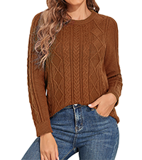 Low neck ribbed sweater