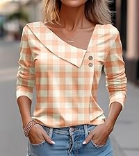 3/4 length sleeve womens tops