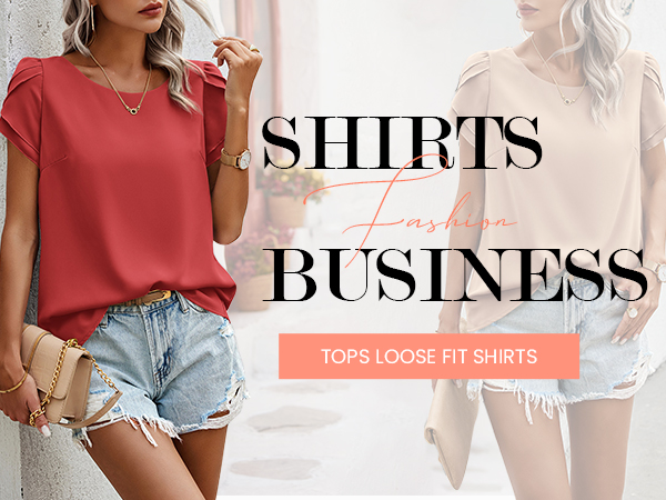 womens summer tops short sleeve shirts for women casual dressy tops spring crew neck womens blouses