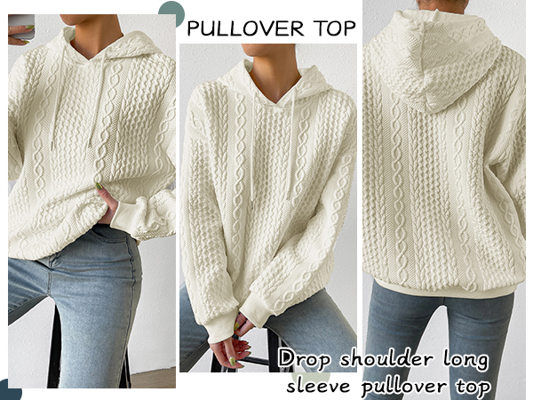 Drop shoulder long sleeve pullover top