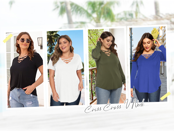 women plus v neck shirt