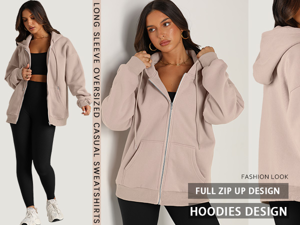 hoodies for women oversized sweatshirts fleece jacket fall clothes fashion outfits