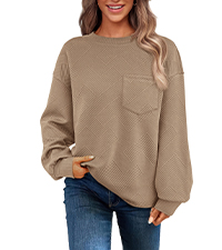 Crew Neck Pullover Tops Loose Pullover Sweatshirt Casual Sweatshirt Long Sleeve Sweatshirt Fall Tops