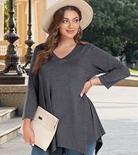 Asymmetrical Blouses Tunic for Leggings