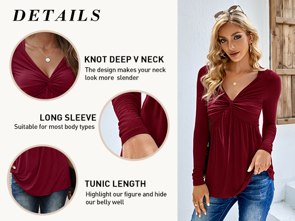 long sleeve tunics for women