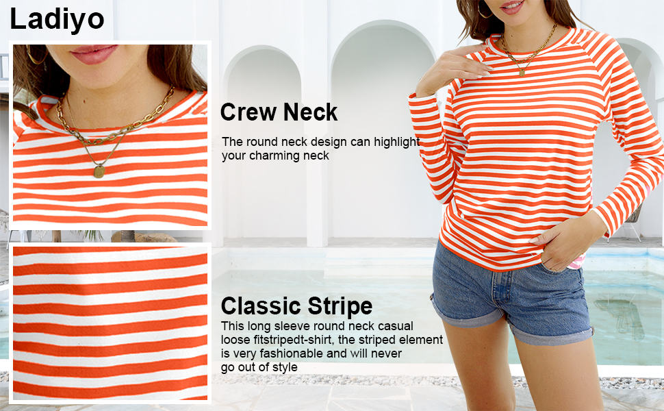 striped long sleeve shirt women