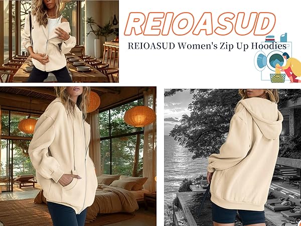 Womens Zip Up Hoodie