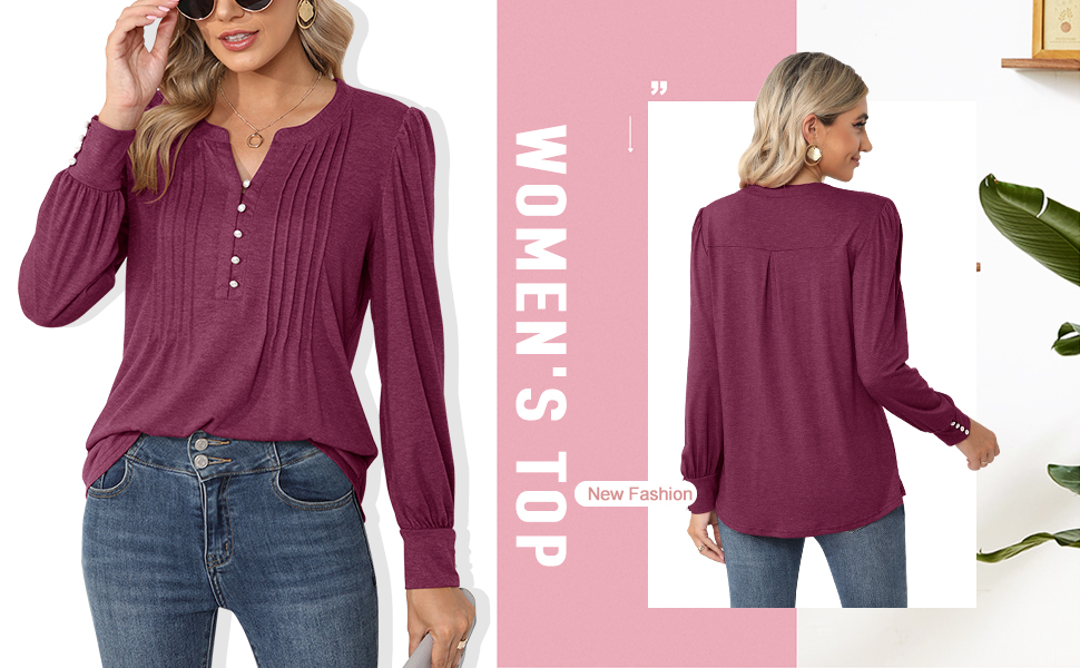 Women''s Long Sleeve Casual Blouses